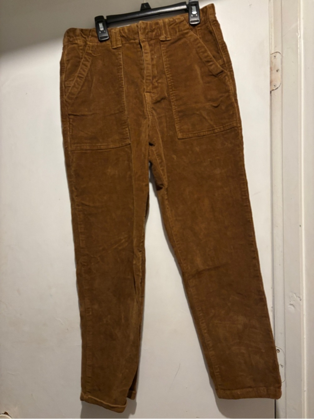 Corduroy High-Rise Pants in Brown